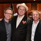 Rich Moore, John C. Reilly y Clark Spencer en la presentación de ¡Rompe Ralph! en Hollywood