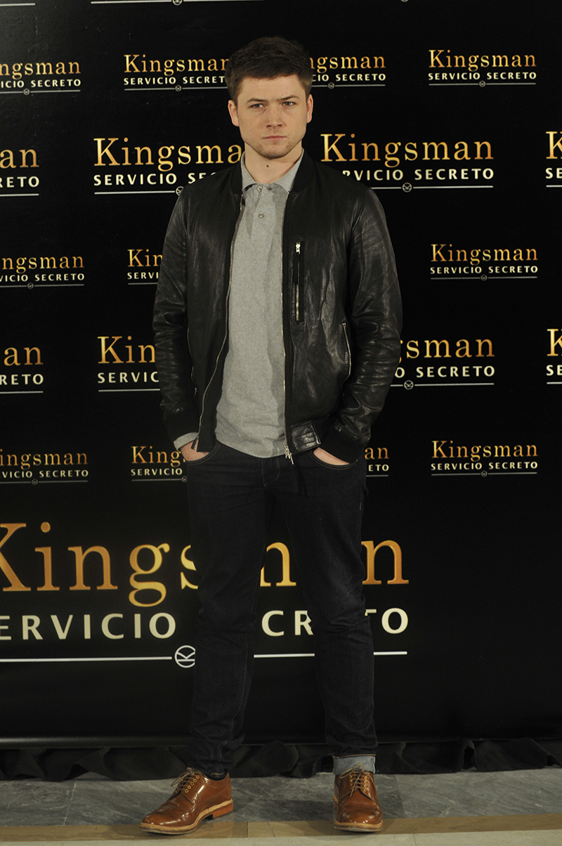 Taron Egerton en la presentación de Kingsman: Servicio secreto (2) (©PipoFernandez)
