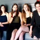 Elena Martín, Victòria Serra, Marta Cañas y Carla Linares en la presentación de Las amigas de Àgata